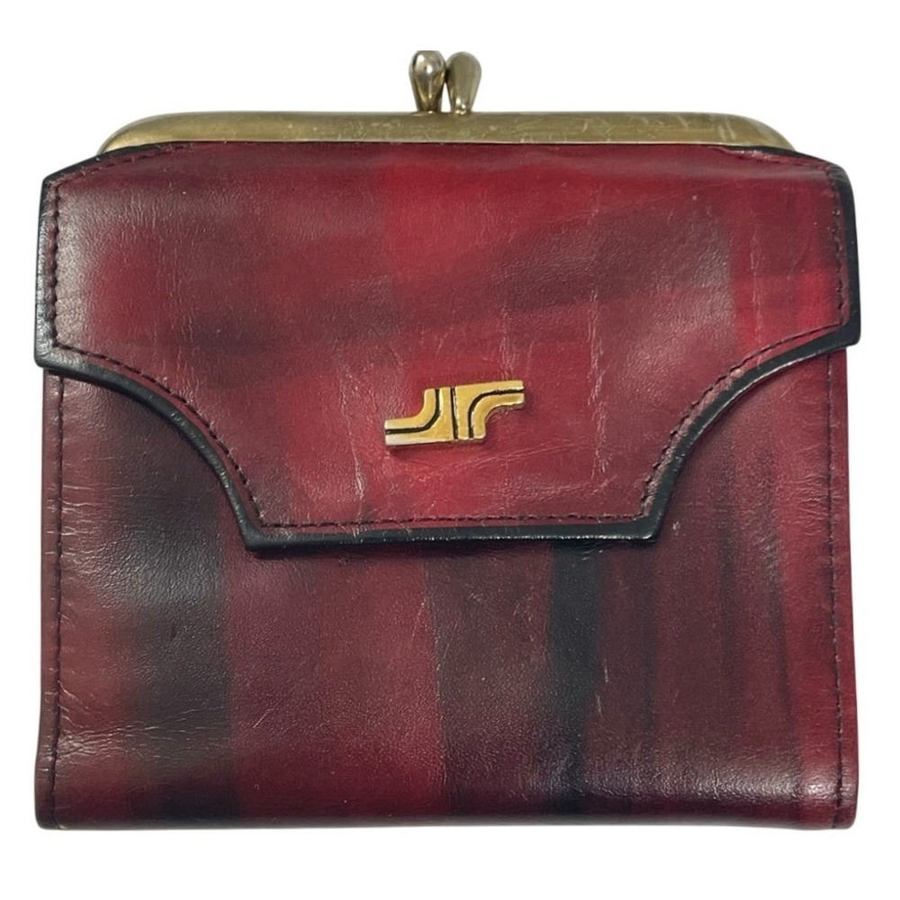 Vintage Princess Gardner Red Leather Wallet‎ with Gold Accent Stylish *READ*